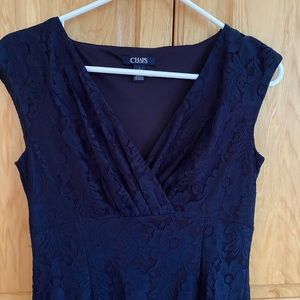 Chaps Navy Blue Lace Dress size 4
